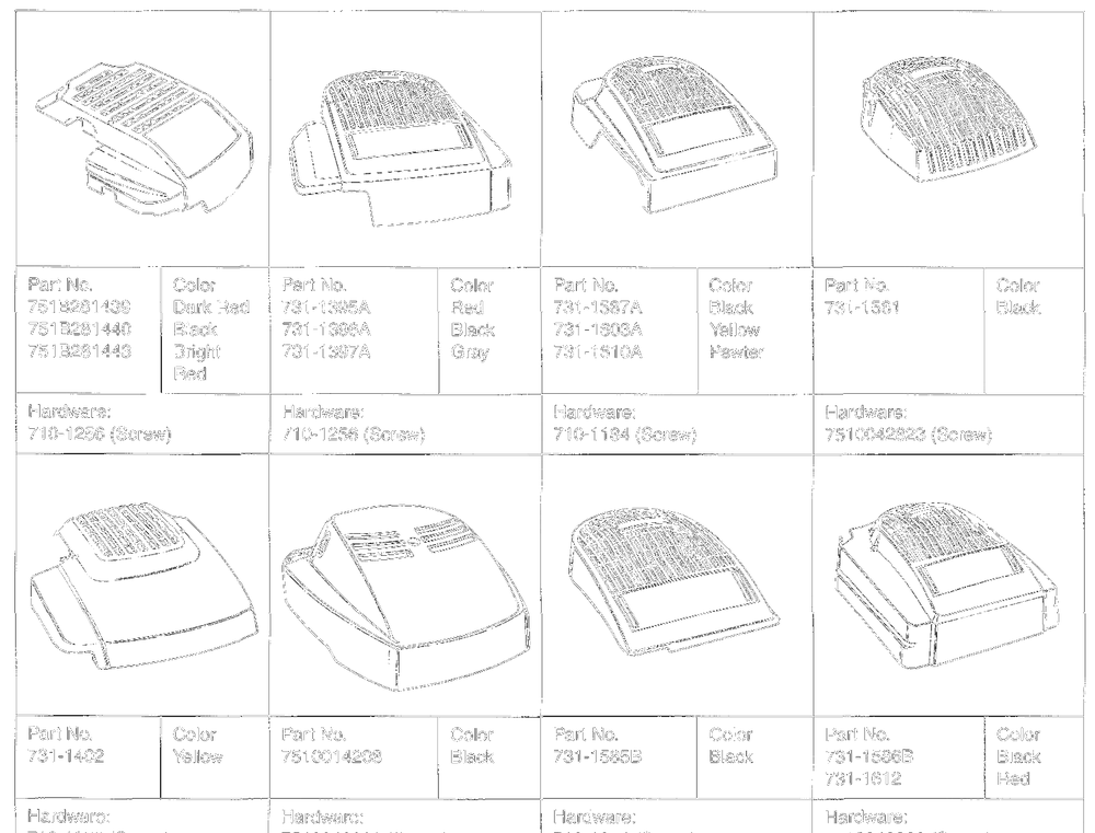 Engine Shrouds Diagram and Parts List for 11A-030A788 (TMO-3700T01)(1997) Yard Machines Lawn Mower